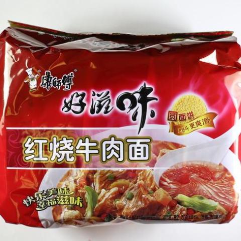 康师傅红烧牛肉面5连包 96g*5/ MK HaoZiWei Instant Noodle—Stew Beef
