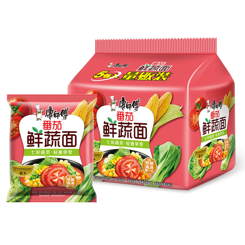 康师傅 番茄鲜蔬面 5连包 （104G x 5）